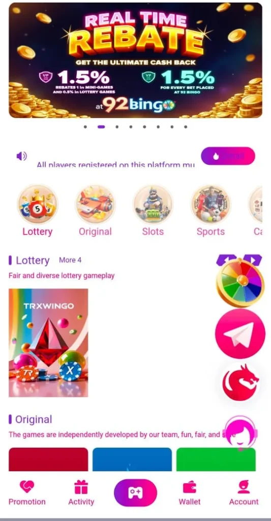 Games in 92 Bingo