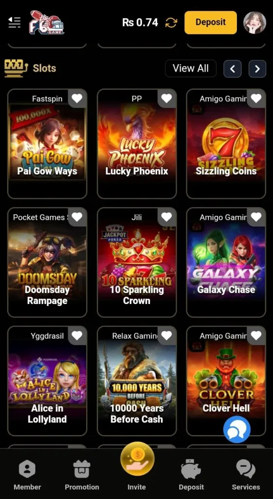 Slots games in F6