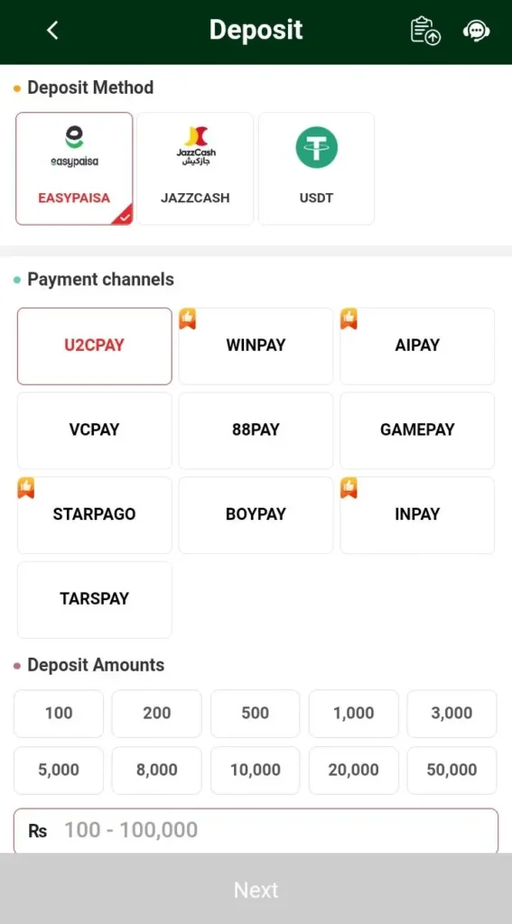 7E777 Game Deposit and withdraw