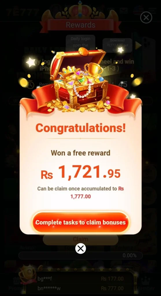 7E777 Game Bonuses